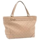 GUCCI Guccissima GG Canvas Tote Bag Leather Pink Auth am1089g