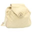 CHANEL Caviar Skin Matelasse Backpack White CC Auth am1922ga - Chanel