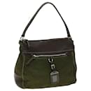 PRADA Shoulder Bag Nylon Leather Khaki Auth tb100 - Prada