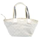 Bolsa GUCCI Sherry Line GG Canvas Canvas Prata Azul Auth am1955g - Gucci