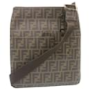 FENDI Zucca Canvas Sac à bandoulière Canvas Marron Noir Auth am2051g - Fendi