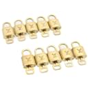 Louis Vuitton padlock 10set Gold Tone LV Auth am836g
