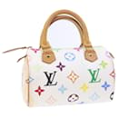 LOUIS VUITTON Monogram Multicolor Mini Speedy Hand Bag White M92645 Auth am907g - Louis Vuitton