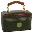 CELINE Macadam Canvas Vanity Hand Bag PVC Leather Brown Auth am2715g - Céline