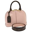 LOUIS VUITTON Vernis Alma BB Hand Bag 2way Pink M51925 LV Auth 31191a - Louis Vuitton