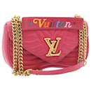 Louis Vuitton New Wave 2Way Chain Shoulder Bag Pink M55020 LV Auth 24027a