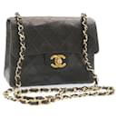 CHANEL Matelasse Chain Flap Shoulder Bag Lamb Skin Black Gold CC Auth 24557a - Chanel