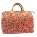 LOUIS VUITTON Monogram Graffiti Speedy 30 Hand Bag Orange M93705 LV Auth 25731a - Louis Vuitton