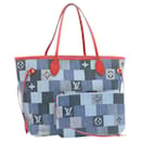 LOUIS VUITTON Monogram Denim Neverfull MM Tote Bag Blue N41605 LV Auth 22325a - Louis Vuitton