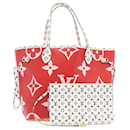 LOUIS VUITTON Monogram Giant Neverfull MM Tote Bag Pink Red M44567 auth 26828a - Louis Vuitton