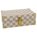 LOUIS VUITTON Damier Azur Coffret Polyvalent Jewelry Box SPO N33618 auth 29521a - Louis Vuitton