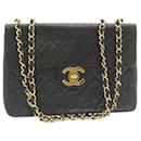 CHANEL Deca Matelasse Turn Lock Chain Shoulder Bag Lamb Skin Black CC ar5950a - Chanel