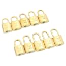 Louis Vuitton padlock 10set Gold Tone LV Auth cr876