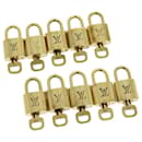 Louis Vuitton padlock 10set Padlock Gold Tone LV Auth 30890