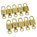 Louis Vuitton padlock 10set Padlock Gold Tone LV Auth 31013