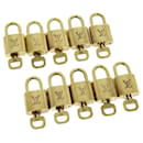 Louis Vuitton padlock 10set Padlock Gold Tone LV Auth 31014