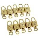Louis Vuitton padlock 10set Padlock Gold Tone LV Auth 31173