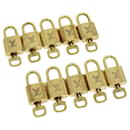 Louis Vuitton padlock 10set Padlock Gold Tone LV Auth 31188