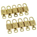 Louis Vuitton padlock 10set Padlock Gold Tone LV Auth 31207