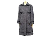 NEW CHANEL P LONG COAT52270 M 40 MULTICOLORED CASHMERE TWEED COAT - Chanel