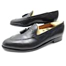 JM WESTON LOAFERS 173 pompons 11.5D 45.5 BLACK LEATHER LOAFERS - JM Weston