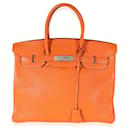 Hermes Orange Togo Birkin 35 PHW - Hermès