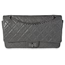 Chanel Gray Quilted Aged calf leather Reissue 2.55 227 lined Flap Bag