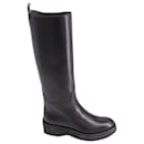 The Row Motorbike Tall Boots in Black Leather - The row