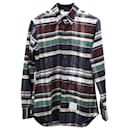 Thom Browne Plaid Oxford Shirt in Multicolor Cotton