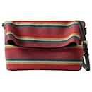 Altuzarra Duo Reversible Striped Textured Shoulder Bag in Multicolor Cotton
