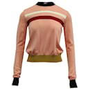 Marni Sweater de malha às riscas em acetato rosa