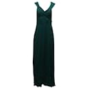 Reformation Redford Evening Dress in Emerald Green Viscose