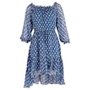 Diane von Furstenberg Camila schulterfreies Kleid aus blauer Seide - Diane Von Furstenberg