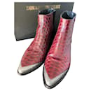 Zadig & Voltaire python cowboy boots fashion show