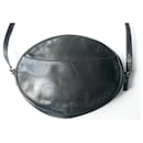 LA BAGAGERIE small Oval bag all navy leather satchel Very good condition - La Bagagerie