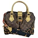 Louis Vuitton Bag Limited Edition Adele Monogram Leopard Snake Trim Shouldera860 