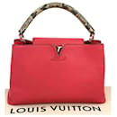 Louis Vuitton Louis Vuitton Hand Bag Capucines Mm Python Red  Taurillon Leather N91899 a474 