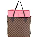 Louis Vuitton Louis Vuitton Bag Neverfull Mm Damier Ebene Tote Pink W/added Insert A947 N41603 