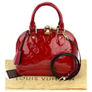 Louis Vuitton Handbag  Alma Bb Rose Indian Monogram Vernis Leather Shoulder A682 