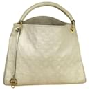 Louis Vuitton Handbag Artsy Mm Neige White Empreinte Leather Hobo Tote Bag Dc570 