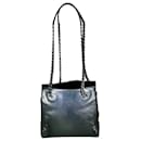 Prada Prada Women's Bag Cantena Black Soft Nappa Leather Black Chain Tote Bag B490 