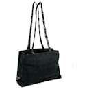 Prada Bag Nylon Tote With Link Handle Black Authentic Pre Owned B236 Shoulder 