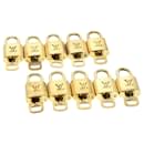 Louis Vuitton padlock 10set Padlock Gold Tone LV Auth 31375