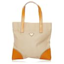 Prada Brown Canvas Handbag