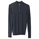 Tom Ford Long-sleeved Polo Shirt in Black Laine