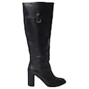 Diane Von Furstenberg Thigh Boots in Black Leather