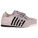 Dsquared2 Striped Low Top Sneakers in Light Gray Suede