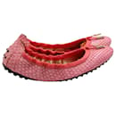 Tod's Ballerina Dee Laccetto Flats in Pastel Pink Leather