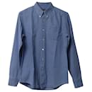 Tom Ford Button-Down Chambray Shirt in Blue Linen