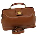 CELINE Hand Bag Leather 2Way Brown Auth am2746g - Céline